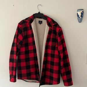 Sherpa-lined, buffalo plaid J. Crew jacket